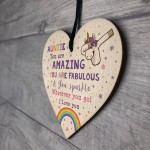 Novelty Auntie Gift For Birthday Christmas Unicorn Plaque