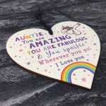 Novelty Auntie Gift For Birthday Christmas Unicorn Plaque