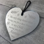 Auntie Gift For Birthday Christmas Auntie Heart Plaque Thank You