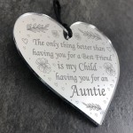 Auntie Gift For Birthday Christmas Auntie Heart Plaque Thank You