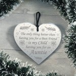 Auntie Gift For Birthday Christmas Auntie Heart Plaque Thank You