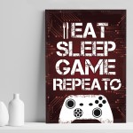 Gaming Sign For Boys Bedroom ManCave Gamer Gift For Son Print