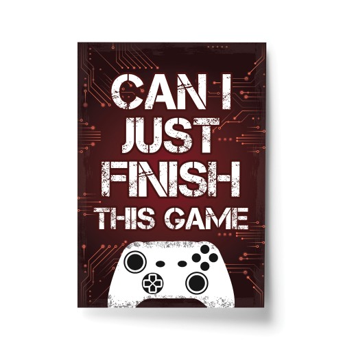 Novelty Gift For Gamer Boys Bedroom Decor Games Room Print