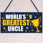 Greatest Uncle Gift Plaque Uncle Birthday Xmas Gift For Him