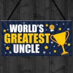 Greatest Uncle Gift Plaque Uncle Birthday Xmas Gift For Him