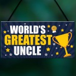 Greatest Uncle Gift Plaque Uncle Birthday Xmas Gift For Him