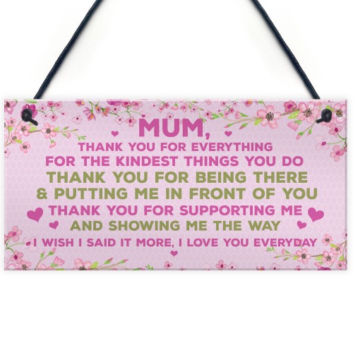 Mum Gift From Daughter Son Plaque Mum Birthday Christmas Gift