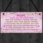 Mum Gift From Daughter Son Plaque Mum Birthday Christmas Gift