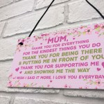 Mum Gift From Daughter Son Plaque Mum Birthday Christmas Gift