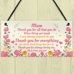 Special Mum Gift From Son Daughter Hanging Plaque Gift For Mum