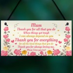 Special Mum Gift From Son Daughter Hanging Plaque Gift For Mum