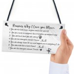 Reasons Why I Love Mum Birthday Christmas Gift Plaque Mum Gift