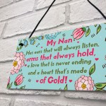 Nan Gifts From Grandchildren Plaque Grandparent Gift For Nan