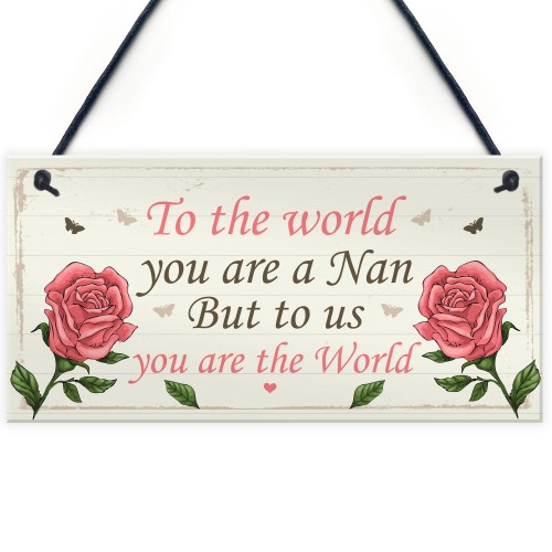 Nan Gift Hanging Plaque Cute Gifts For Nan From Grandchildren