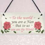 Nan Gift Hanging Plaque Cute Gifts For Nan From Grandchildren