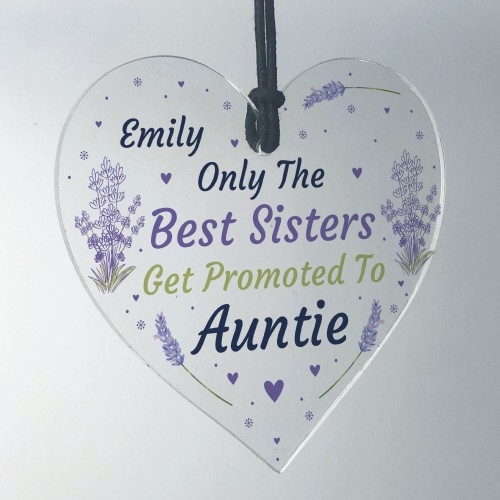 Personalised Sister Gift Promoted To Auntie Novelty Acrylic