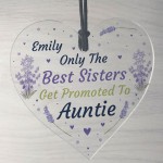 Personalised Sister Gift Promoted To Auntie Novelty Acrylic