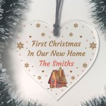 Personalised New Home Christmas Gift Acrylic Hanging Heart Gift