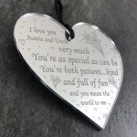 Auntie And Uncle Gift Heart Plaque Auntie Uncle Birthday Xmas