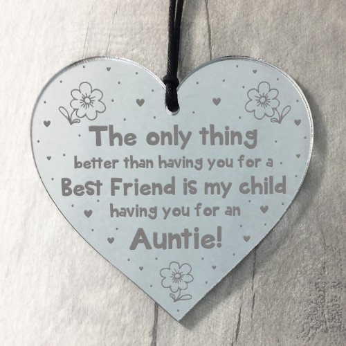 Sister Gift Hanging Heart Plaque Gift For Auntie Birthday Xmas