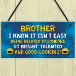 Funny Brother Plaque Birthday Christmas Gift For Brother