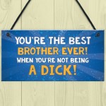 Rude Funny Gift For Brother Hanging Plaque Quirky Brother Gift