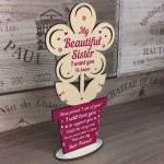 Sister Birthday Gift Sister Xmas Gift Wood Heart BestFriend Gift