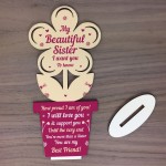 Sister Birthday Gift Sister Xmas Gift Wood Heart BestFriend Gift