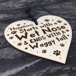 Handmade Dog Lover Gifts Wooden Heart Dog Sign Dog Gift Pet Gift