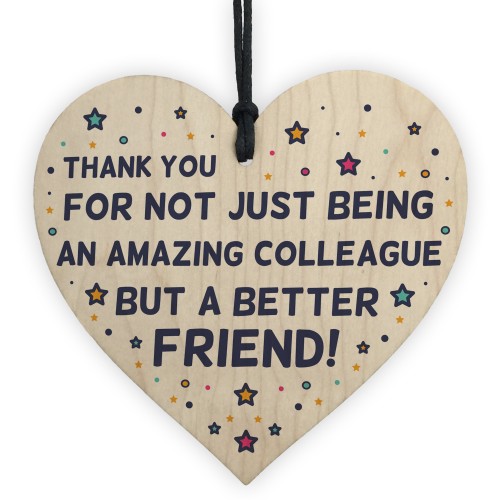 Colleague Thank You Gifts Novelty Wooden Heart Friendship Gifts