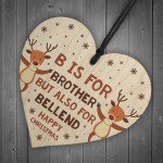 Funny Rude Christmas Gifts For Brother Novelty Wood Heart Gift