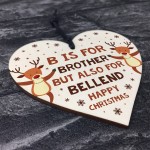 Funny Rude Christmas Gifts For Brother Novelty Wood Heart Gift