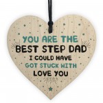 Step Dad Gift Wood Heart Step Dad Birthday Christmas Thank You