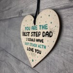 Step Dad Gift Wood Heart Step Dad Birthday Christmas Thank You