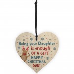 Funny Christmas Gift For Dad From Daughter Wooden Heart Novelty