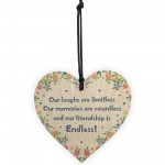 Special Friendship Gift Hanging Wooden Heart Birthday Christmas 