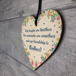 Special Friendship Gift Hanging Wooden Heart Birthday Christmas 