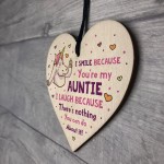 Funny Rude Auntie Gift Heart Auntie Sister Gift Birthday Xmas