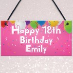 Personalised Birthday Party Banner Hanging Sign Any Name Age