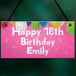 Personalised Birthday Party Banner Hanging Sign Any Name Age