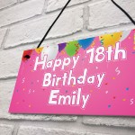 Personalised Birthday Party Banner Hanging Sign Any Name Age