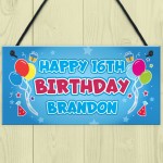 Personalised Birthday Banner Hanging Sign 16th 16th 21st 30th