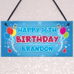 Personalised Birthday Banner Hanging Sign 16th 16th 21st 30th