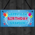 Personalised Birthday Banner Hanging Sign 16th 16th 21st 30th