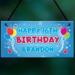 Personalised Birthday Banner Hanging Sign 16th 16th 21st 30th