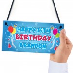 Personalised Birthday Banner Hanging Sign 16th 16th 21st 30th