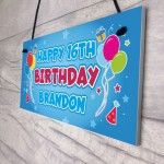 Personalised Birthday Banner Hanging Sign 16th 16th 21st 30th