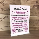 Personalised Friendship Gift For Women Best Friend Gift For Her