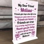 Personalised Friendship Gift For Women Best Friend Gift For Her