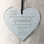 Personalised Gift For Grandad Heart Gift For Him Birthday Xmas